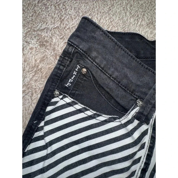 Tripp NYC Daang Goodman Skinny Jeans Women's Sz 20 Rave Goth Punk  Black White - Picture 6 of 16